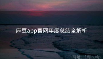 麻豆app官网年度总结全解析