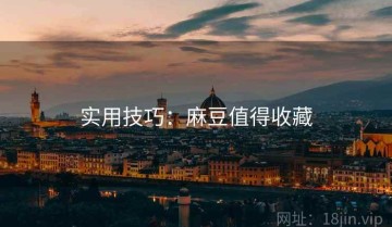 实用技巧：麻豆值得收藏