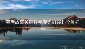 幕后故事关键数字曝光91爆料全景扫描