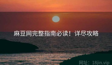 麻豆网完整指南必读！详尽攻略
