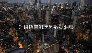 升级指南91黑料数据洞察