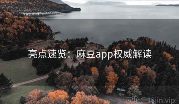 亮点速览：麻豆app权威解读