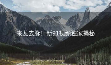 来龙去脉！新91视频独家揭秘