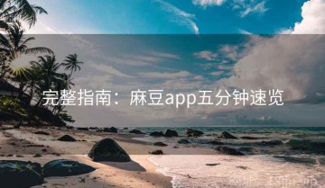 完整指南：麻豆app五分钟速览