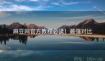 麻豆网官方教程必读！最强对比