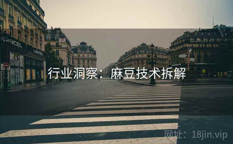 行业洞察：麻豆技术拆解