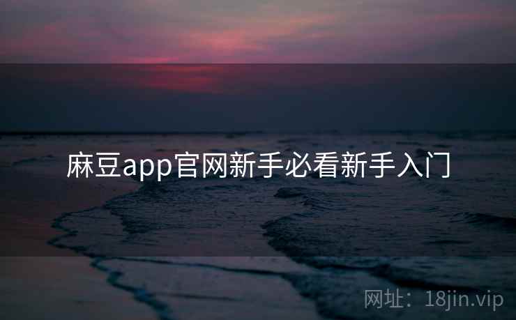 麻豆app官网新手必看新手入门