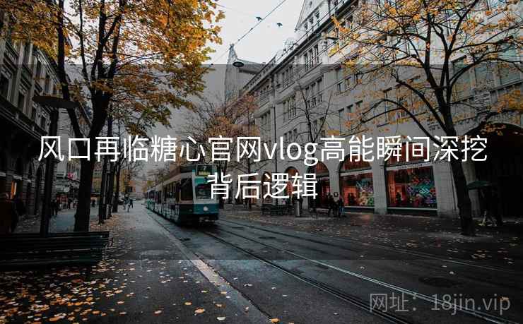 风口再临糖心官网vlog高能瞬间深挖背后逻辑