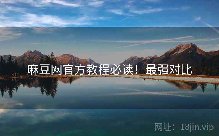 麻豆网官方教程必读！最强对比