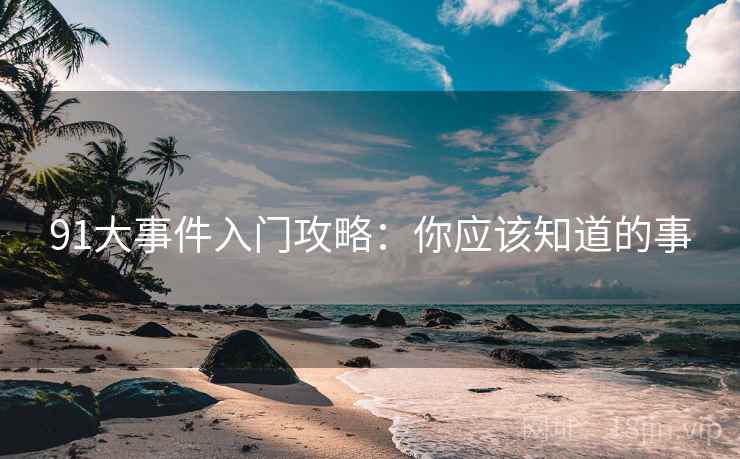 91大事件入门攻略：你应该知道的事