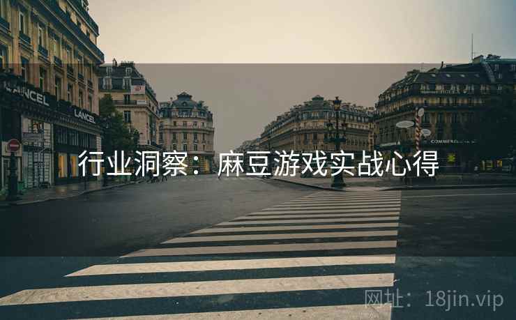 行业洞察：麻豆游戏实战心得