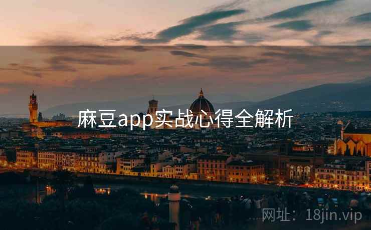 麻豆app实战心得全解析