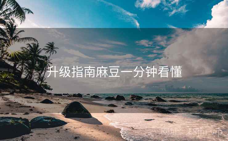升级指南麻豆一分钟看懂